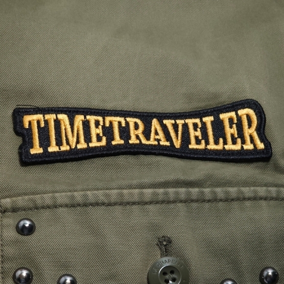 La Chapelle Oversized Grunge Army Green Jacket Size 36 Small - Picture 6 of 16